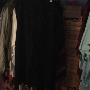 Black Suede Maxi Skirt size 28W